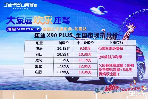 捷途X90 PLUS车展上市 售10.19-13.99万